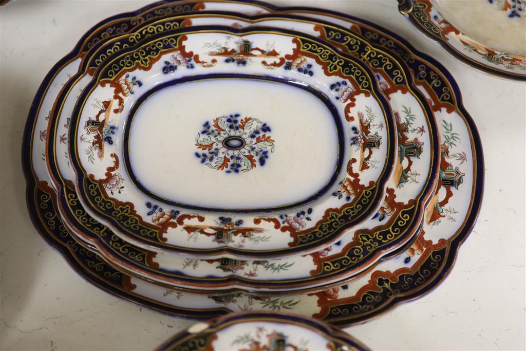 A 19th century earthenware dinner service